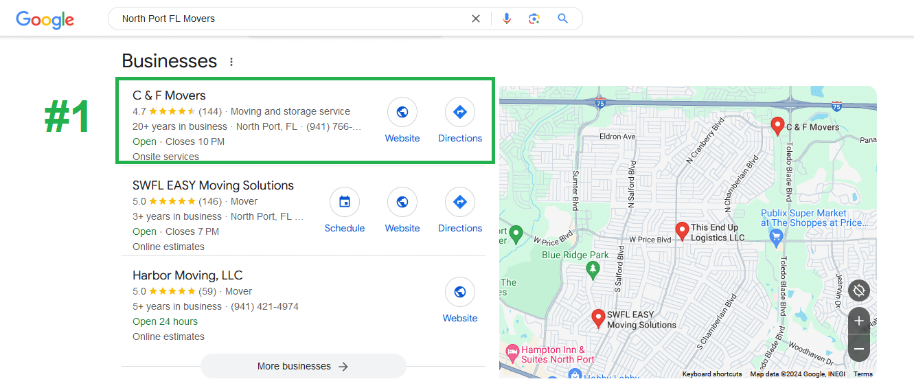 Google Maps for Movers