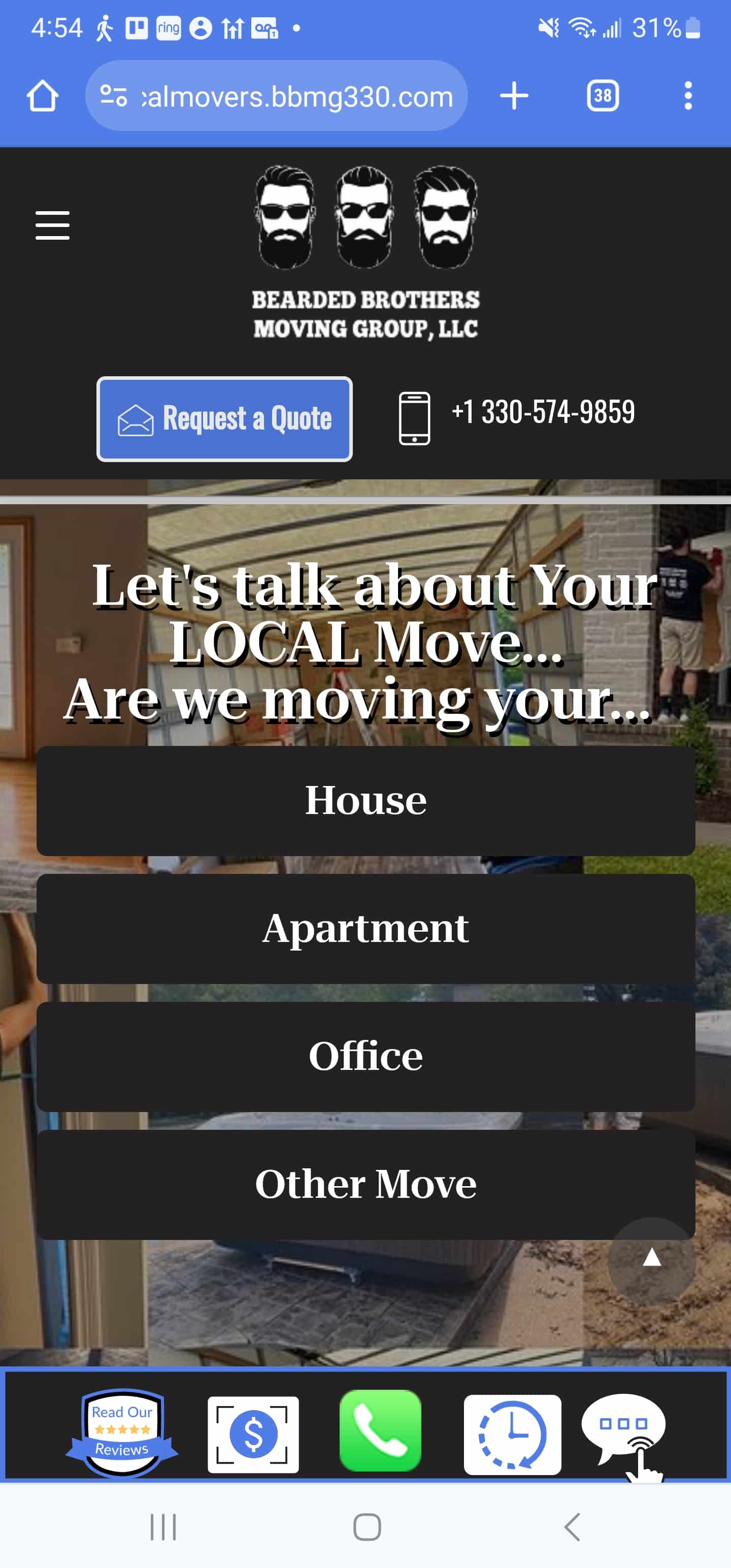 Mobile Web Design for Movers